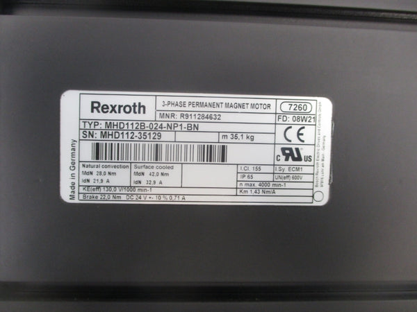 REXROTH MHD112B-024-NP1-BN 24VDC 0.71A NSNP