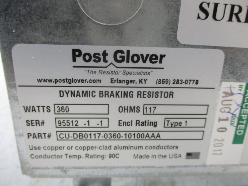 POST GLOVER CU-DB0117-0360-10100AAA NSNP