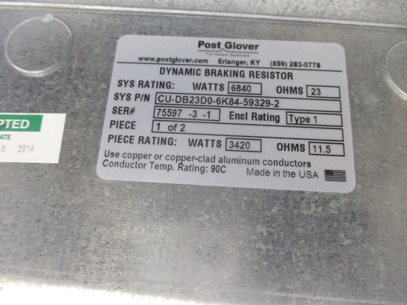 POST GLOVER CUD-B23D0-6K84-59329-2 NSNP