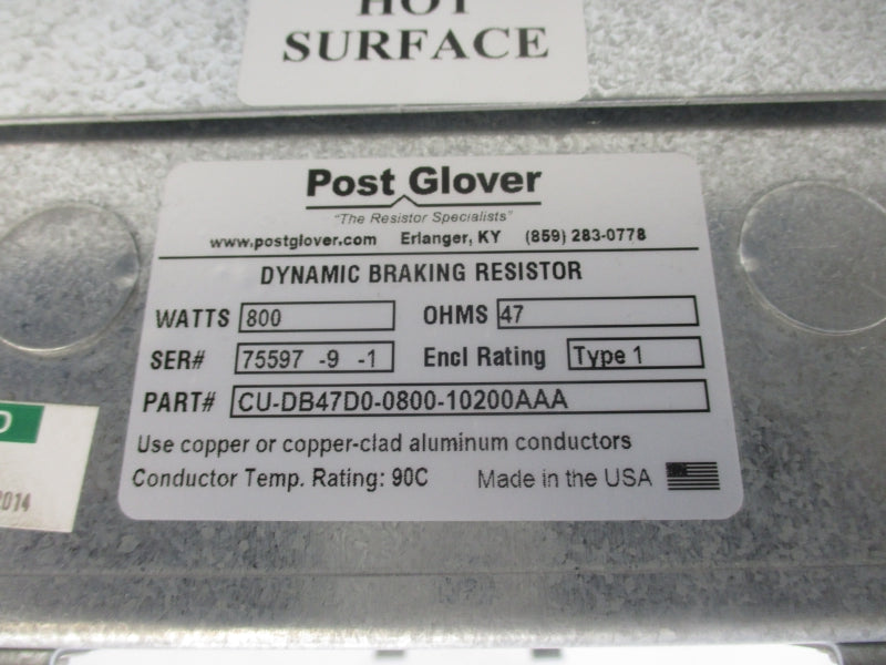 POST GLOVER CU-DB47D0-0800-10200AAA NSNP