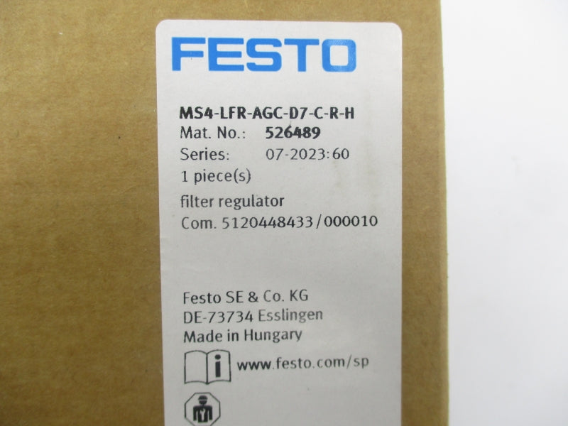 FESTO MS4-LFR-AGC-D7-C-R-H 526489 180PSI NSMP