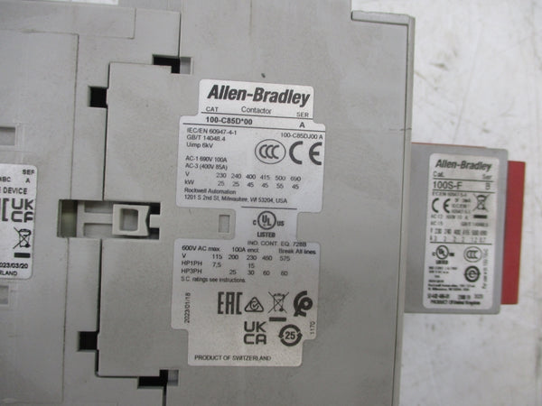 ALLEN BRADLEY 100-C85D*00 SER. A 400V 85A NSNP