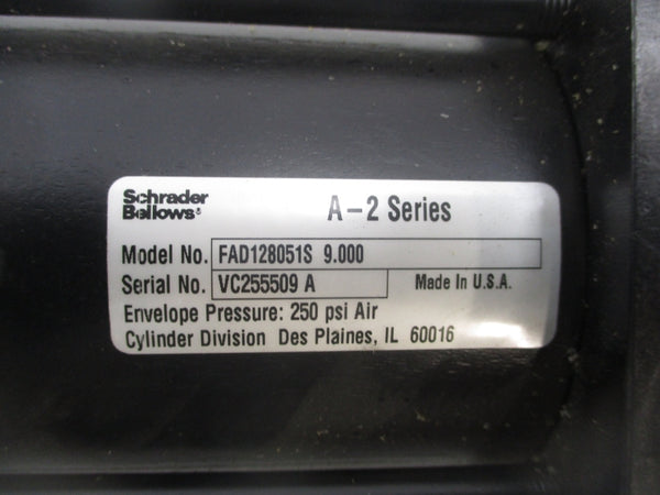SCHRADER BELLOWS FAD128051S 9.000 SER. A-2 250PSI NSNP