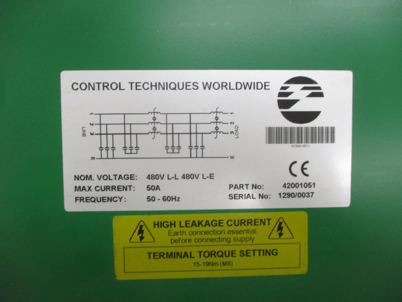 CONTROL TECHNIQUES 4200-1051 480V 50A NSMP