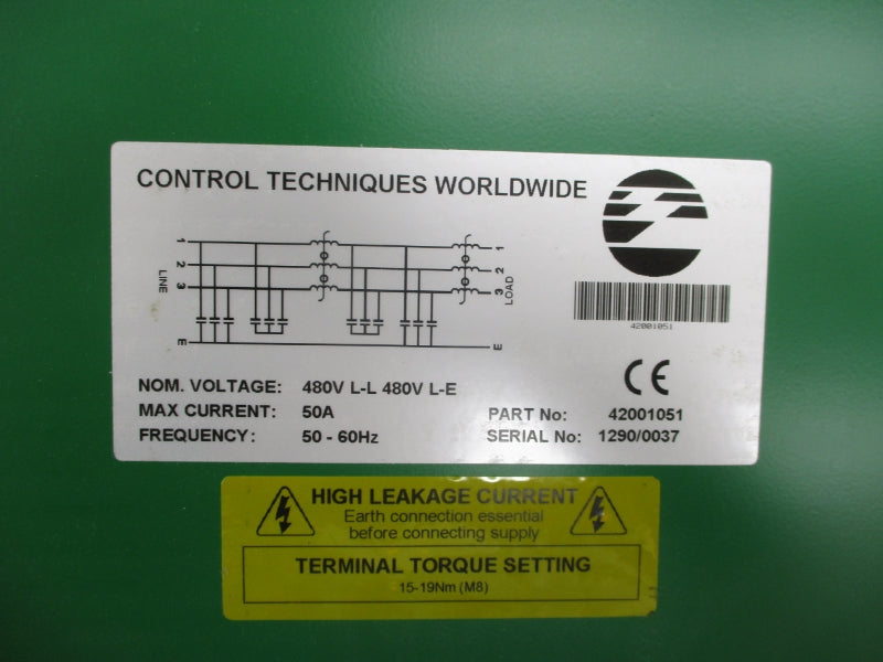 CONTROL TECHNIQUES 42001051 480V 50A NSMP