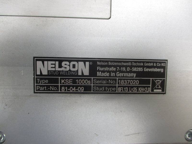 NELSON KSE 1000S 81-04-09 (AS PICTURED) NSNP