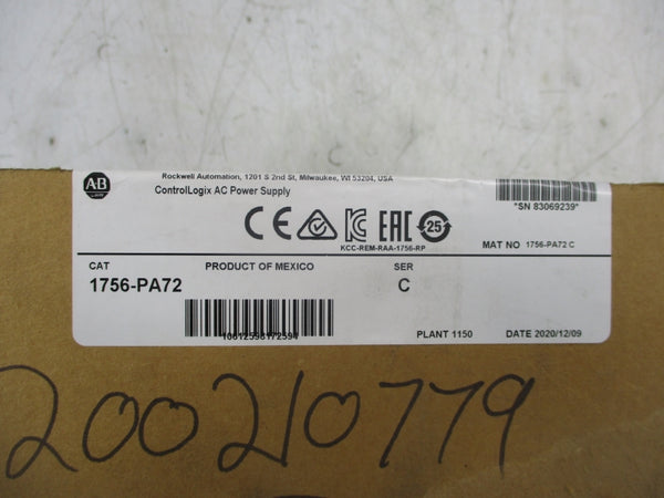 ALLEN BRADLEY 1756-PA72 SER. C NSFS
