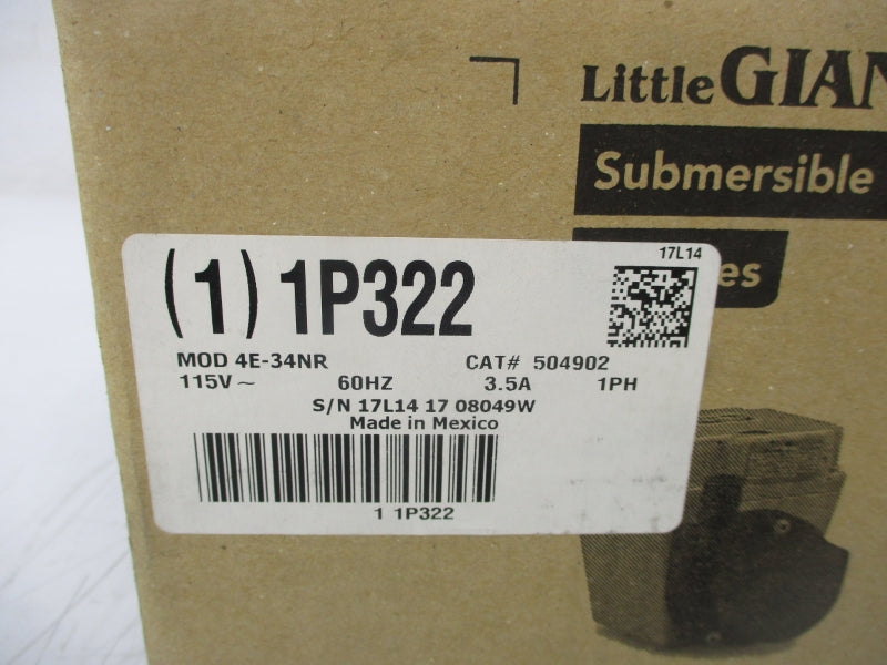 LITTLE GIANT 4E-34NR 504902 115V 3.5A NSMP