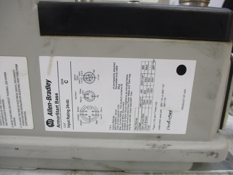 ALLEN BRADLEY 284D-FVD2P3Z-10-CRN-3 SER. C F/W 66.004 24VDC 3.5A (AS PICTURED) UNMP