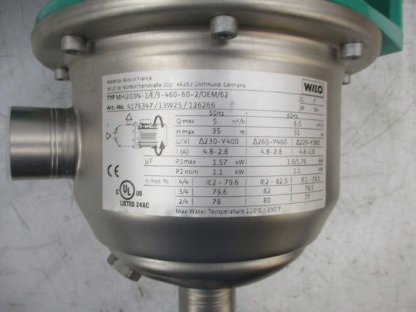 WILO MHI203N-1/E/3-460-60-2/OEM/62 230-400V 4.8-2.8A NSNP