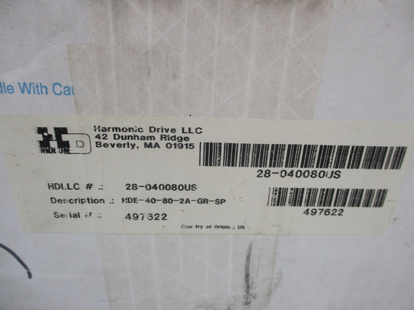 HARMONIC DRIVE HDE-40-80-2A-GR-SP NSMP