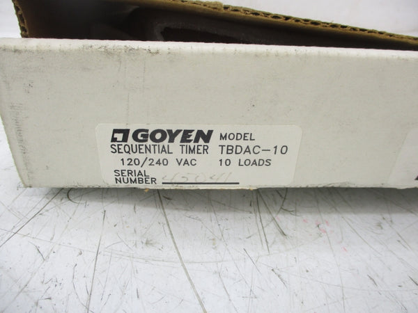 GOYEN TBDAC-10 120/240VAC NSMP
