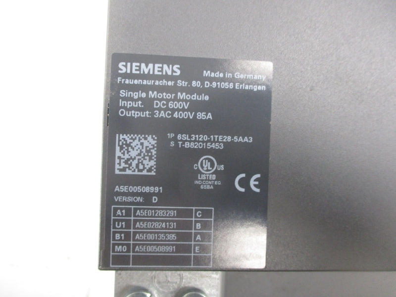SIEMENS 6SL3120-1TE28-5AA3 600VDC NSNP