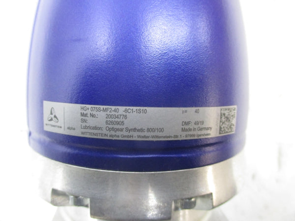 WITTENSTEIN HG+075S-MF2-40-6C1-1S10 NSNP