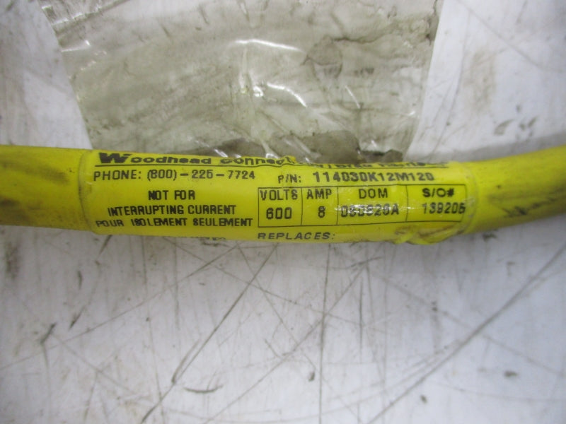 WOODHEAD 114030K12M120 600V 8A UNMP