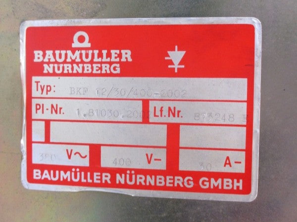 BAUMULLER BKF12/030/400-2002 400V 30A UNMP