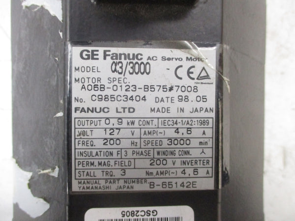 GE FANUC A06B-0123-B575#7008 127V 4.6A UNMP