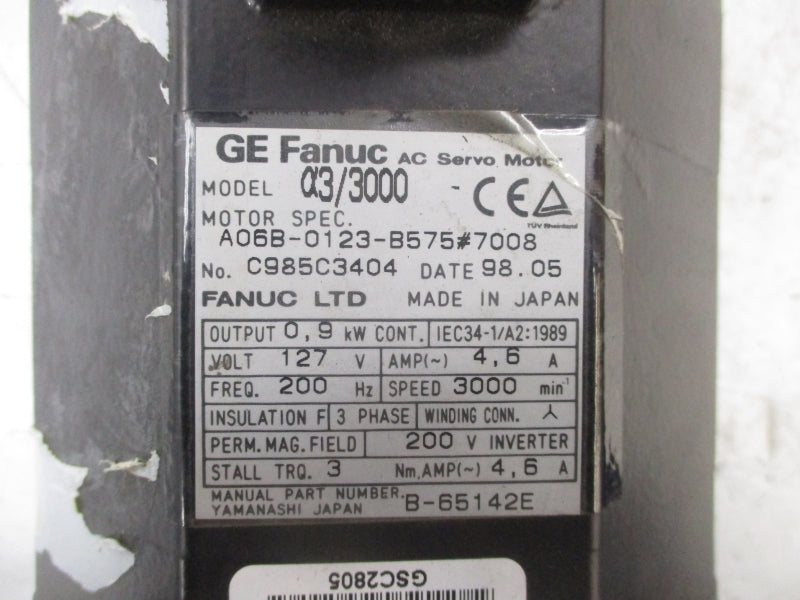 GE FANUC A06B-0123-B575#7008 127V 4.6A UNMP