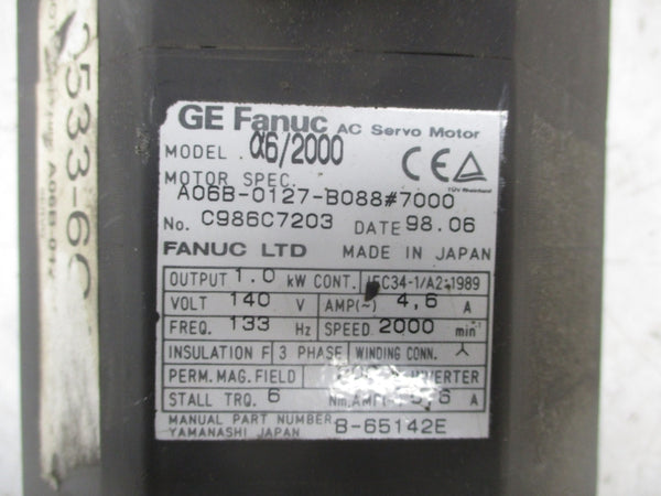 GE FANUC A06B-0127-B088#7000 140V 4.6A UNMP