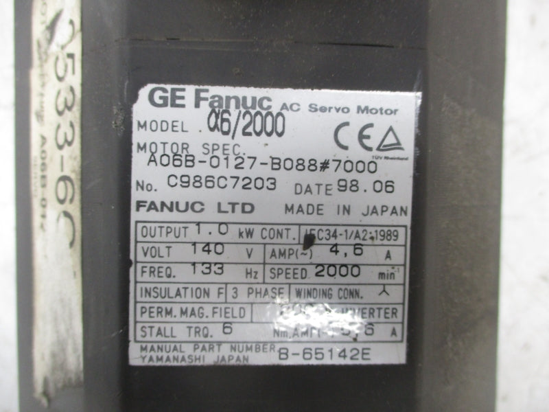 GE FANUC A06B-0127-B088#7000 140V 4.6A UNMP