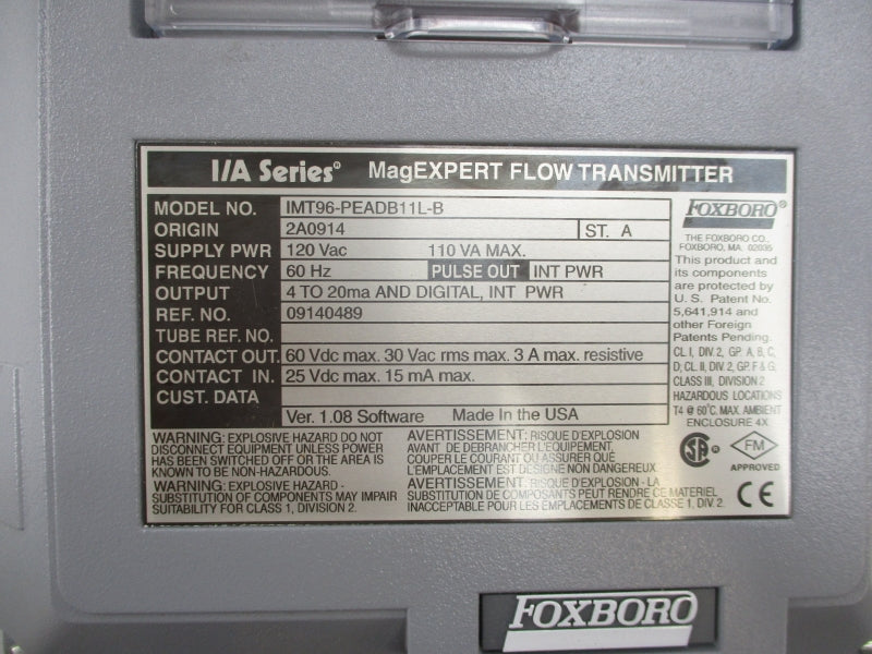 FOXBORO IMT96-PEADB11L-B 120VAC NSNP