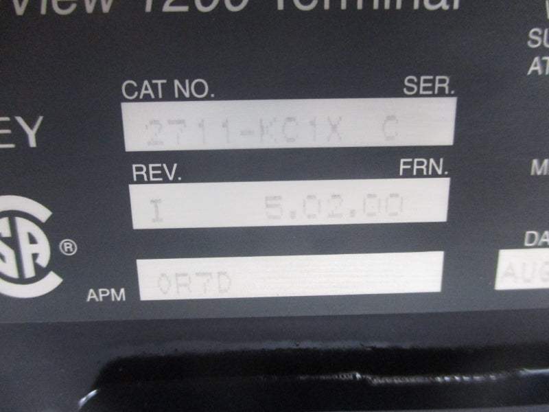 ALLEN BRADLEY 2711-KC1X SER. C REV. I F/W 5.02.00 230VAC (AS PICTURED) UNMP
