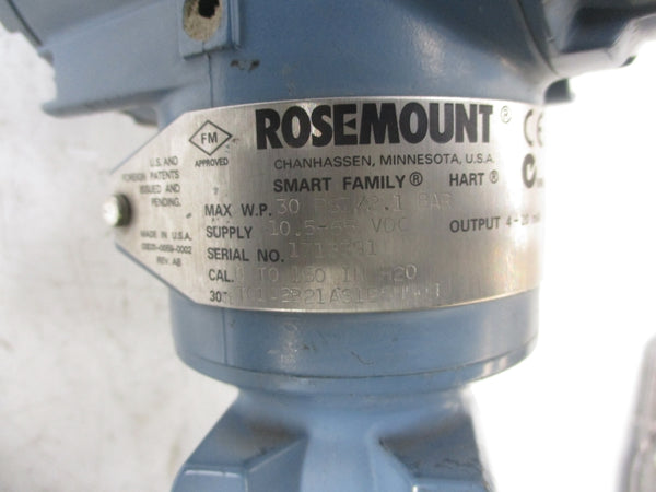 ROSEMOUNT 1199WDA95AFFWG1DAA7G 10.5-55VDC 30PSI UNMP