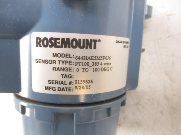 ROSEMOUNT 644HAE5M5F6J6 42.4V NSNP