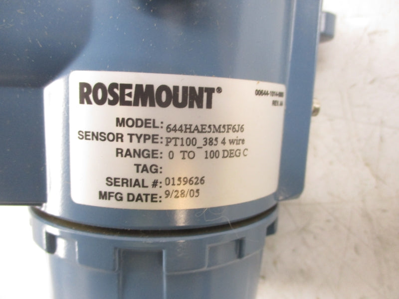 ROSEMOUNT 644HAE5M5F6J6 42.4V NSNP