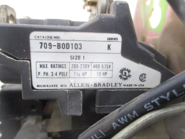 ALLEN BRADLEY 709-BOD103 SER. K 120V (AS PICTURED) UNMP