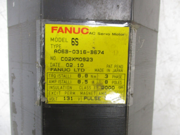 FANUC A06B-0316-B674 131V 8.5A UNMP