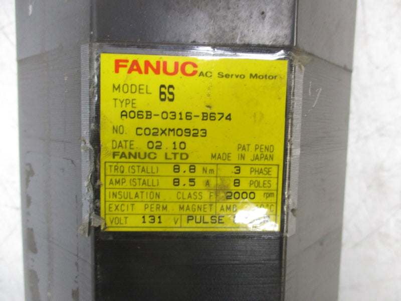 FANUC A06B-0316-B674 131V 8.5A UNMP