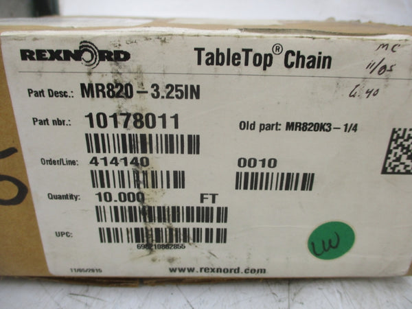 REXNORD MR8020-3.25IN 10' NSMP