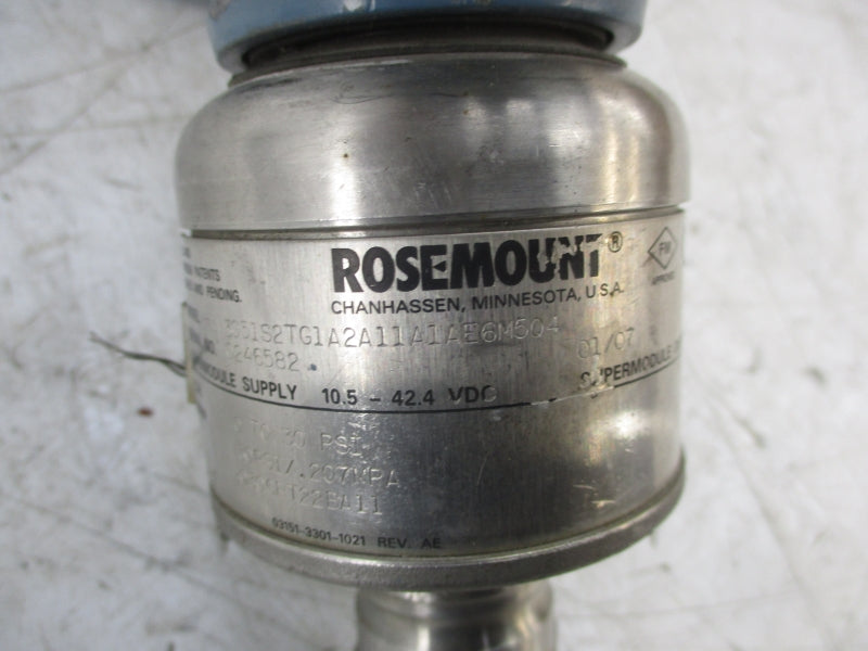 ROSEMOUNT 3051S2TG1A2A11A1AE6M5Q4 10.5-42.4VDC 30PSI UNMP