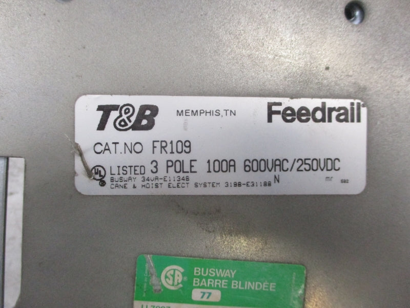 FEEDRAIL FR109 600VAC/250VDC 100A NSNP