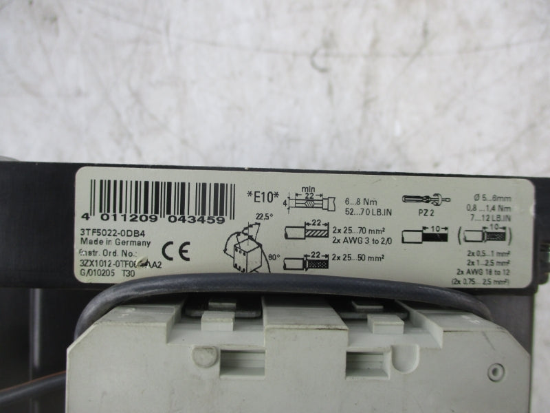 SIEMENS 3TF5022-0DB4 600V 160A (AS PICTURED) UNMP