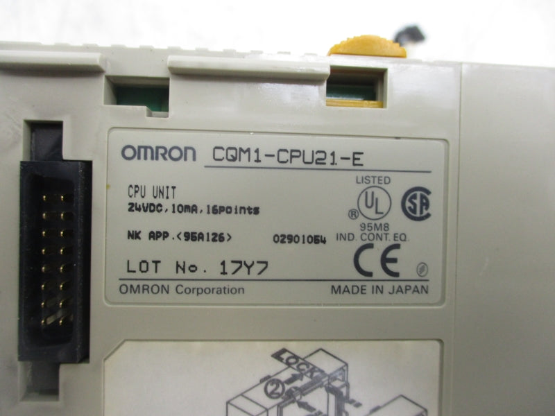 OMRON CQM1-CPU21-E 24VDC (AS PICTURED) UNMP