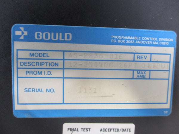 GOULD AS-B836-016 12-250VDC (AS PICTURED) UNMP