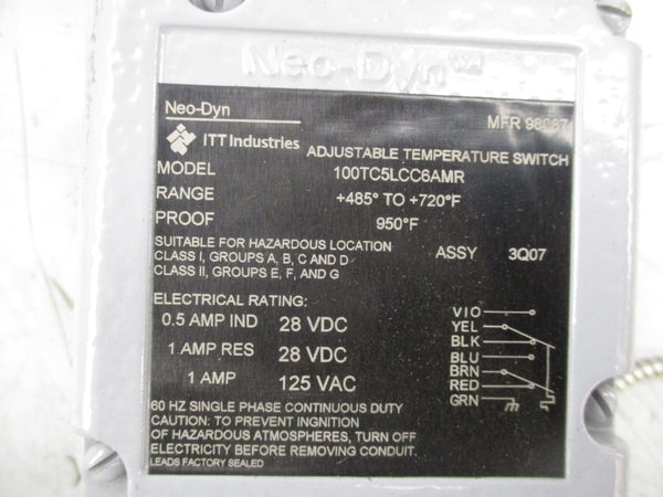 ITT 100TC5LCC6AMR 125VAC 1A (AS PICTURED) UNMP
