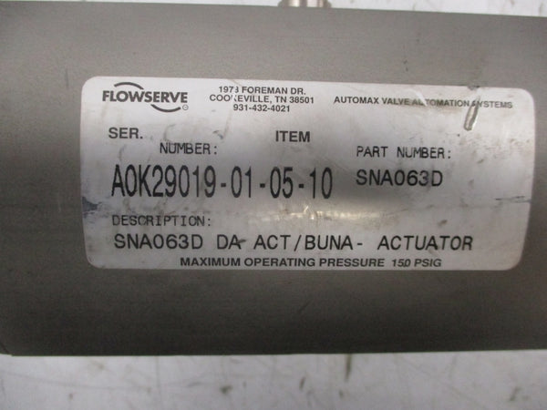 FLOWSERVE A0K29019-01-05-10 SNA063D 150PSI UNMP