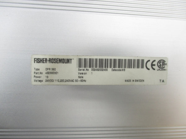 FISHER-ROSEMOUNT 492880301 DPR960 24VDC NSNP