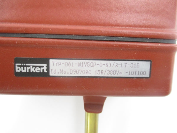 BURKET TYP-081-W1V50P-0-S1/2-LT-316 090702C 380V 15A NSNP