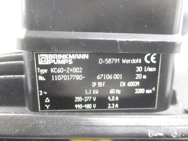 BRINKMANN PUMPS KC60-Z+002 440-480V 2.3A NSNP