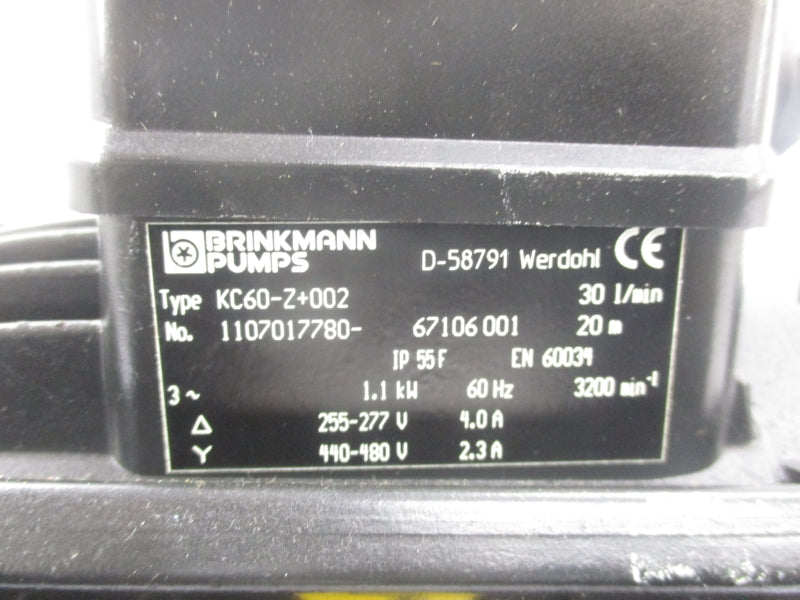 BRINKMANN PUMPS KC60-Z+002 440-480V 2.3A NSNP