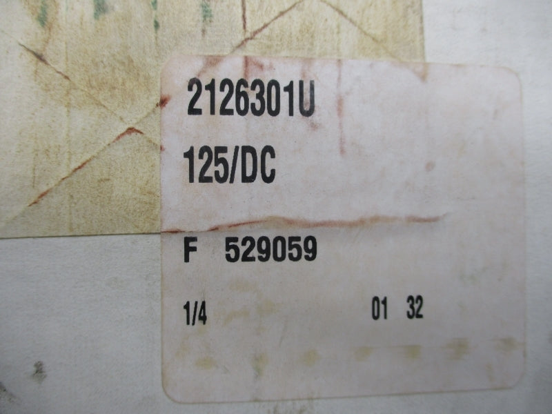 ASCO 2126301U 125VDC 150PSI 1/4" NSNP