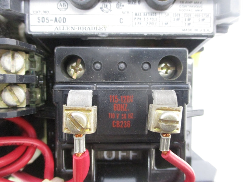 ALLEN BRADLEY 505-A0D SER. C 115-120V 18A NSNP