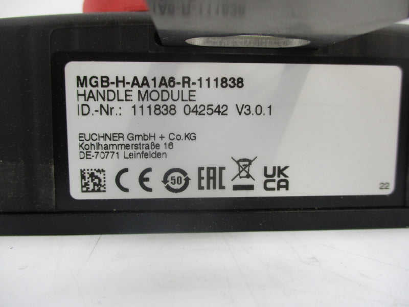 EUCHMER MGB-H-AA1A6-R-111838 111838042542 S/W3.0.1 NSMP