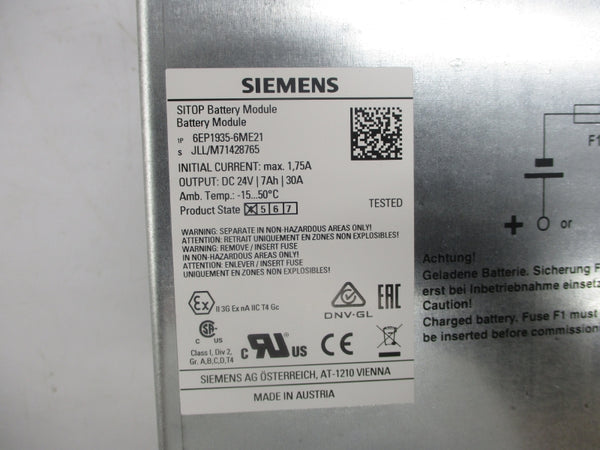 SIEMENS 6EP1935-6ME21 24VDC 30A (AS PICTURED) NSMP
