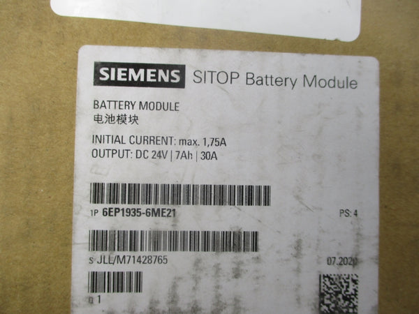 SIEMENS 6EP1935-6ME21 24VDC 30A (AS PICTURED) NSMP