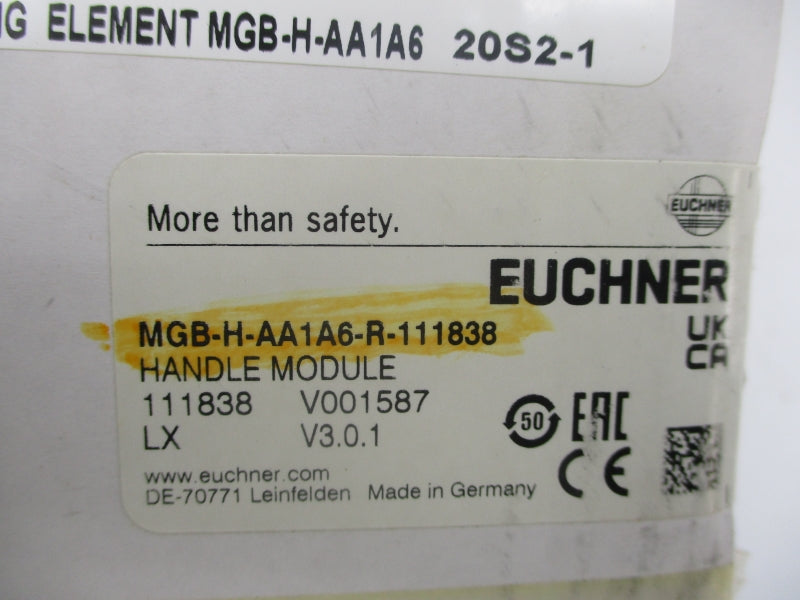 EUCHNER MGB-H-AA1A6-R-111838 111838 042540 V3.0.1 NSMP